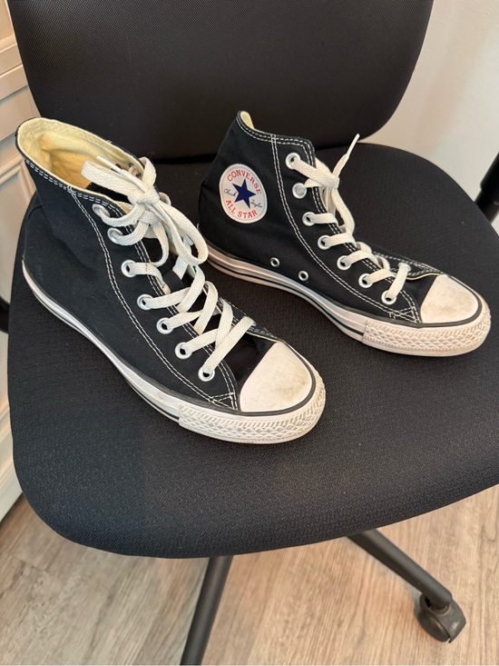 Converse Shoes - Converse Black High Top Sneakers with White Accents